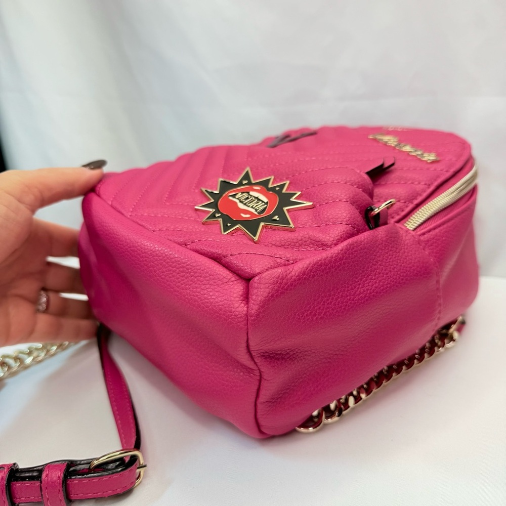 Victoria's Secret Vibrant Pink Quilted Backpack NWOT - Picture 9 of 16